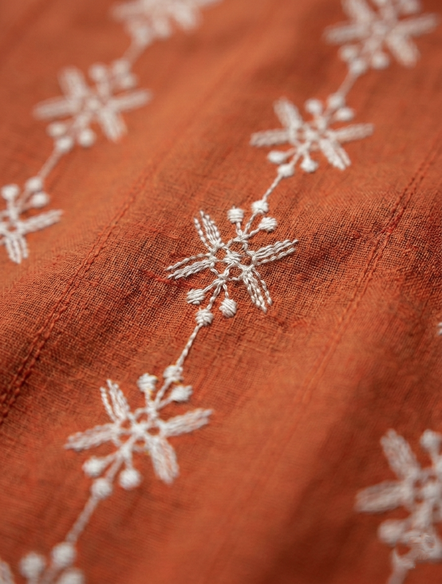 Solid Embroidered Capri Shirt Stitched 3 Piece